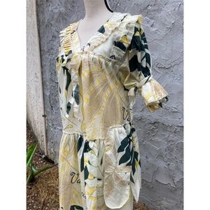 Handmade Vintage Vanuatu Dress - Unique, Island, Tropical Ruffle Dress, Large